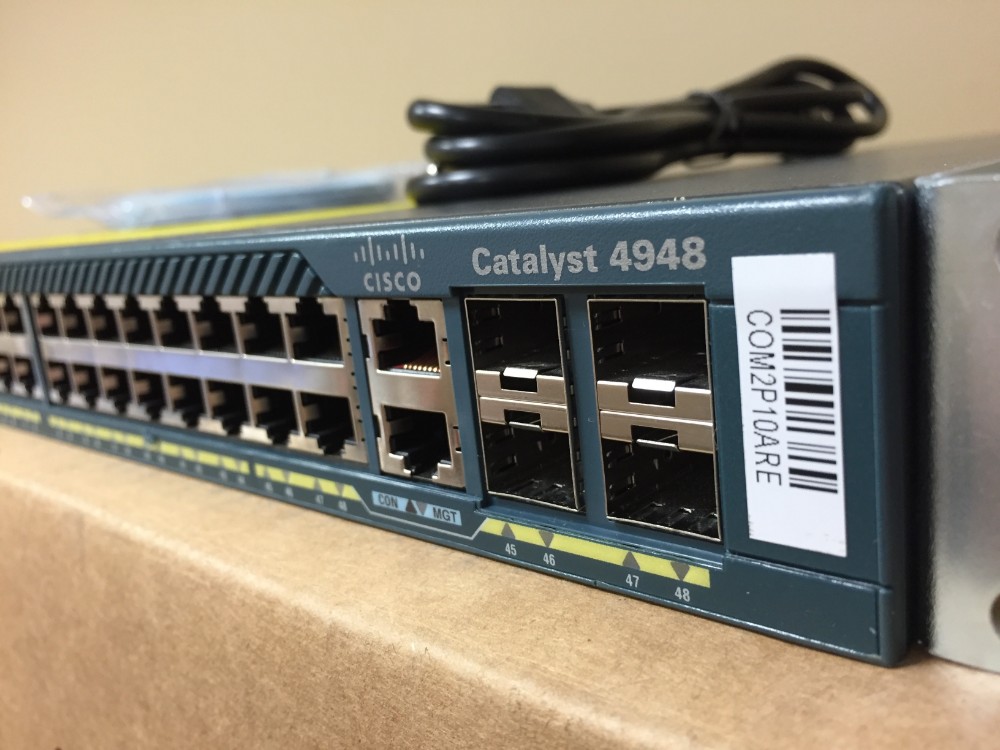 Conmutador Gigabit 48 puertos Cisco WS-C4948-S WS-C4948 con doble P.S.U * LEER * 
